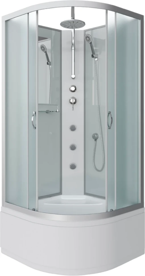 Душевая кабина Niagara Classic NG-2308-14BKTG 90x90 см, с гидромассажем и тропическим душем