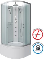Душевая кабина Niagara Classic NG-2308-14BKTG 90x90 см, с гидромассажем и тропическим душем