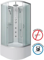 Душевая кабина Niagara Classic NG-2308-14BKTG 90x90 см, с гидромассажем и тропическим душем