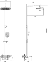 Душевая стойка Haiba HB24615-7 черная матовая Душевая стойка Haiba HB24615-7 черная матовая