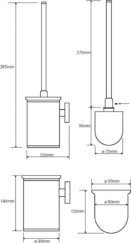 Набор Держатель Bemeta Omega 104201072 + Ершик 104913117