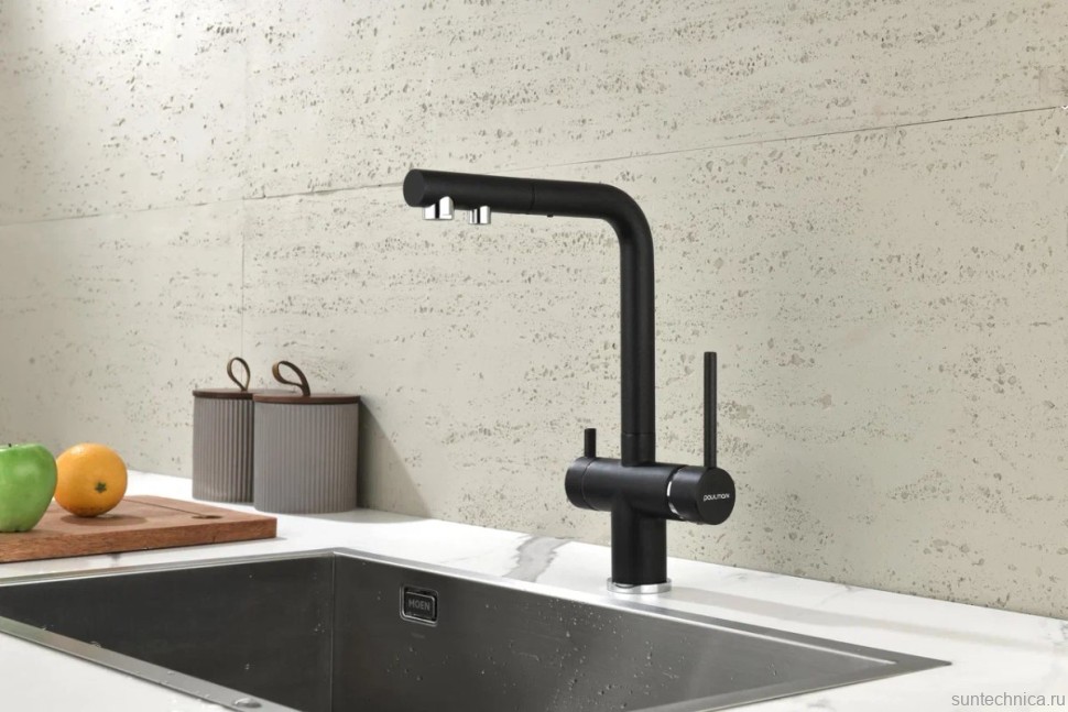Смеситель для кухни Paulmark Serpentine Se213222-418 черный