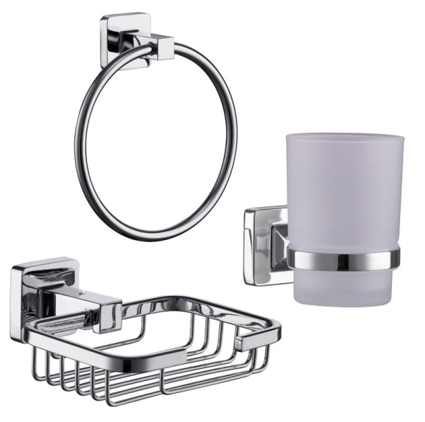 Набор Мыльница Fashun A26 A2602-1 + Стакан A2606 + Полотенцедержатель A2604