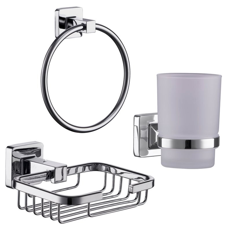 Набор Мыльница Fashun A26 A2602-1 + Стакан A2606 + Полотенцедержатель A2604