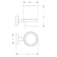 Набор Мыльница Fashun A26 A2602-1 + Стакан A2606 + Полотенцедержатель A2604