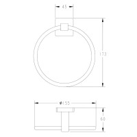Набор Мыльница Fashun A26 A2602-1 + Стакан A2606 + Полотенцедержатель A2604