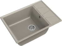 Комплект Мойка GranFest Vertex GF-V-680L топаз + Смеситель MEGA Ege MG-PL10 хром