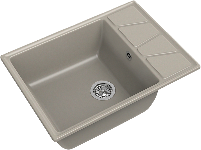 Комплект Мойка GranFest Vertex GF-V-680L топаз + Смеситель MEGA Ege MG-PL10 хром