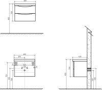 Тумба под раковину BelBagno Ancona-N 60 bianco lucido подвесная