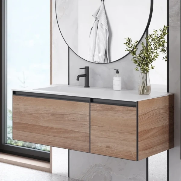Тумба под раковину без столешницы Armadi Art Quatro 2 120 willow, профиль anthracite