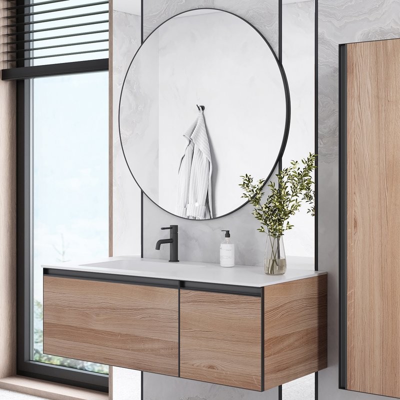 Тумба под раковину без столешницы Armadi Art Quatro 2 120 willow, профиль anthracite