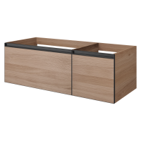 Тумба под раковину без столешницы Armadi Art Quatro 2 120 willow, профиль anthracite