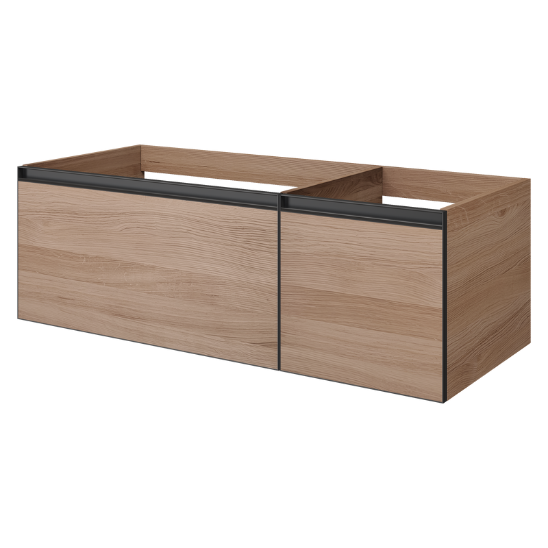 Тумба под раковину без столешницы Armadi Art Quatro 2 120 willow, профиль anthracite