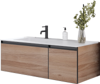 Тумба под раковину без столешницы Armadi Art Quatro 2 120 willow, профиль anthracite