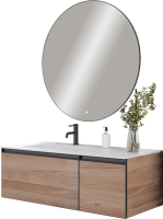 Тумба под раковину без столешницы Armadi Art Quatro 2 120 willow, профиль anthracite