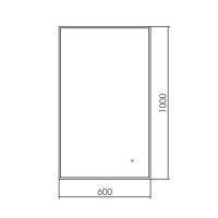 Зеркало в ванную AQUAme 60x100 Зеркало в ванную AQUAme 60x100