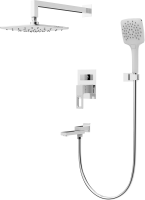 Душевой комплект Gappo G17-8 G7117-8 С ВНУТРЕННЕЙ ЧАСТЬЮ, белый, хром