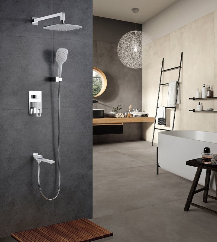 Душевой комплект Gappo G17-8 G7117-8 С ВНУТРЕННЕЙ ЧАСТЬЮ, белый, хром