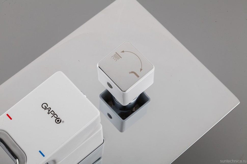 Душевой комплект Gappo G17-8 G7117-8 С ВНУТРЕННЕЙ ЧАСТЬЮ, белый, хром