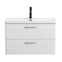 Тумба под раковину без столешницы BelBagno Due 80 bianco lucido