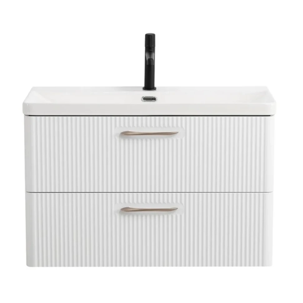 Тумба под раковину без столешницы BelBagno Due 80 bianco lucido