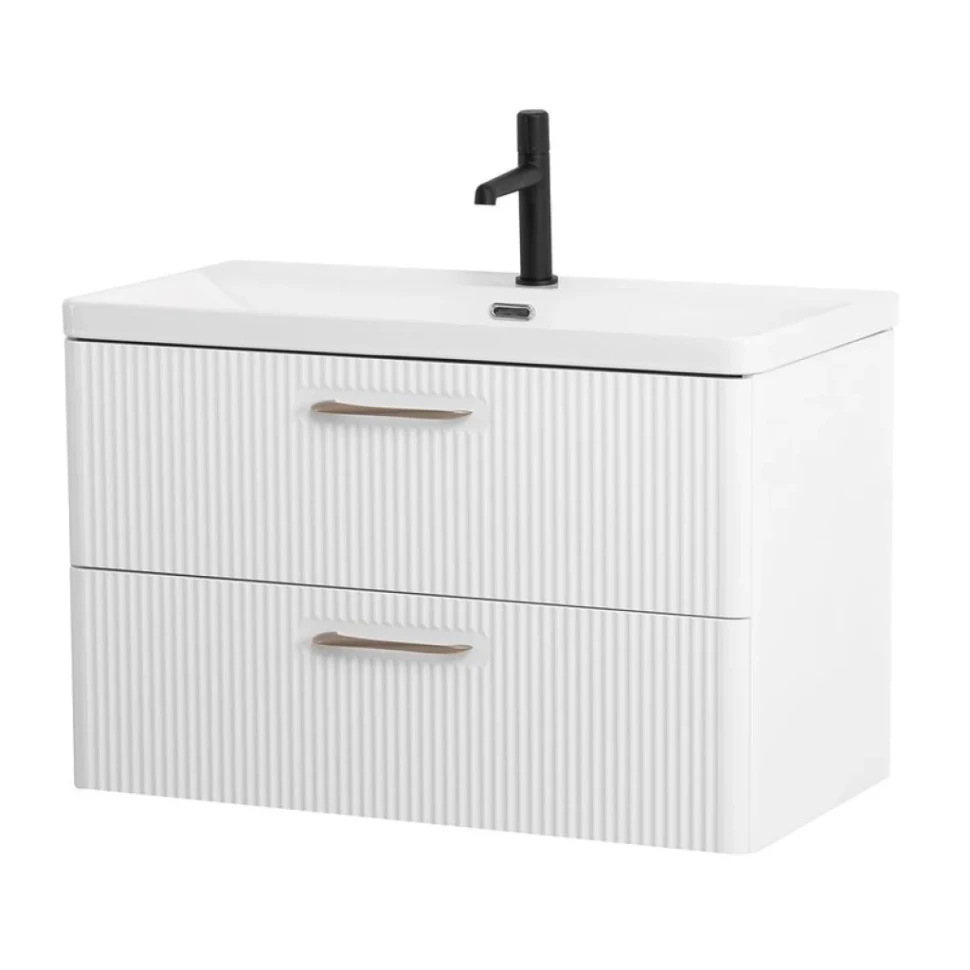 Тумба под раковину без столешницы BelBagno Due 80 bianco lucido