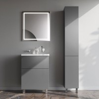 Тумба с раковиной AM.PM Gem 60 графит матовый, напольная, с 2 ящиками