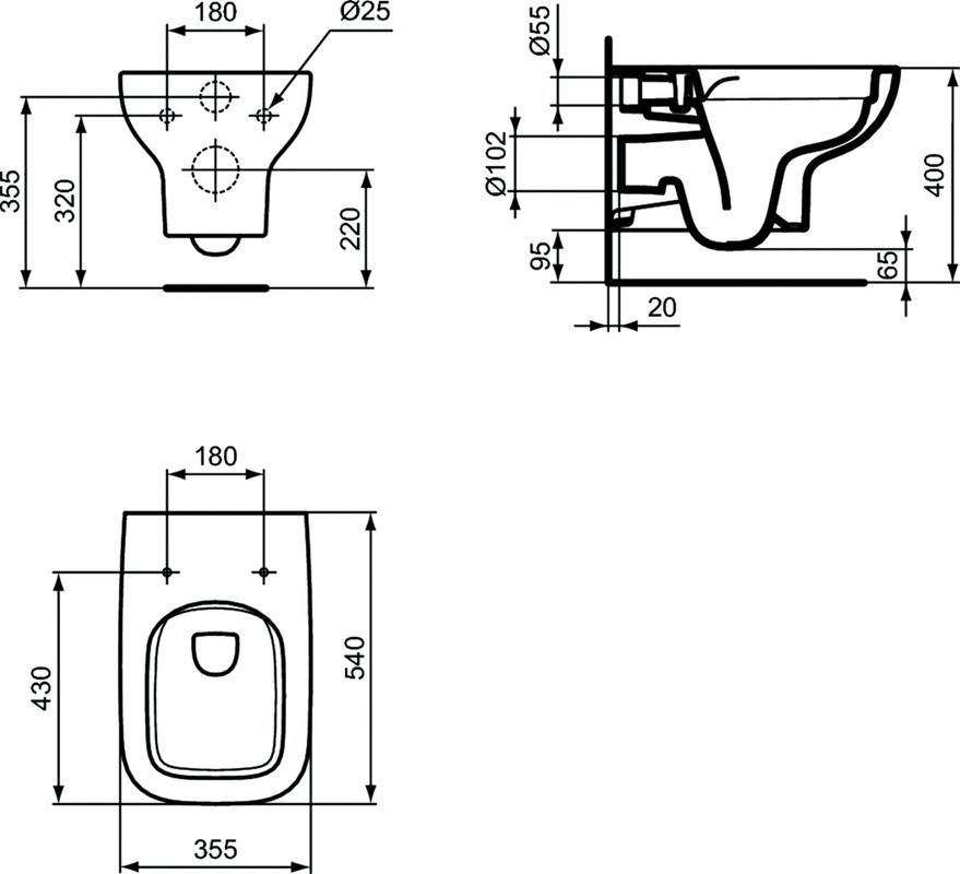 Комплект Унитаз подвесной Ideal Standard I.life A + Крышка T453101 белая + Инсталляция Grohe Rapid SL 38772001 3 в 1 с кнопкой смыва + Звукоизоляция