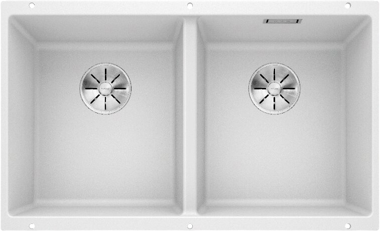 Комплект Мойка Blanco Subline 350/350-U белая + Смеситель Ambis-S 523119