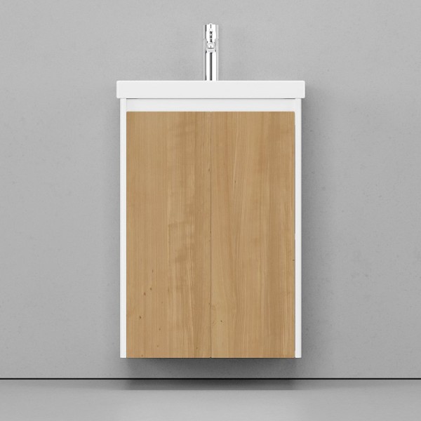 Тумба под раковину Velvex Klaufs 50.2D белая, шатанэ, подвесная