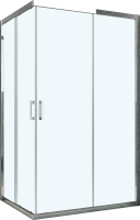 Душевой уголок Vegas Glass ZA-F Tur Novo h1900 120*100 08 01 профиль глянцевый хром, стекло прозрачное