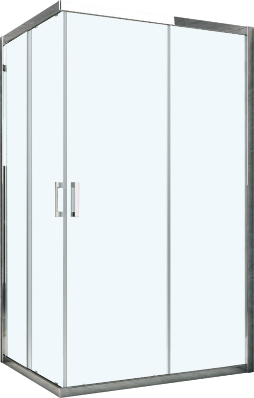 Душевой уголок Vegas Glass ZA-F Tur Novo h1900 120*100 08 01 профиль глянцевый хром, стекло прозрачное