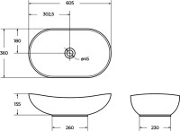 Накладная раковина BelBagno BB1404-H311