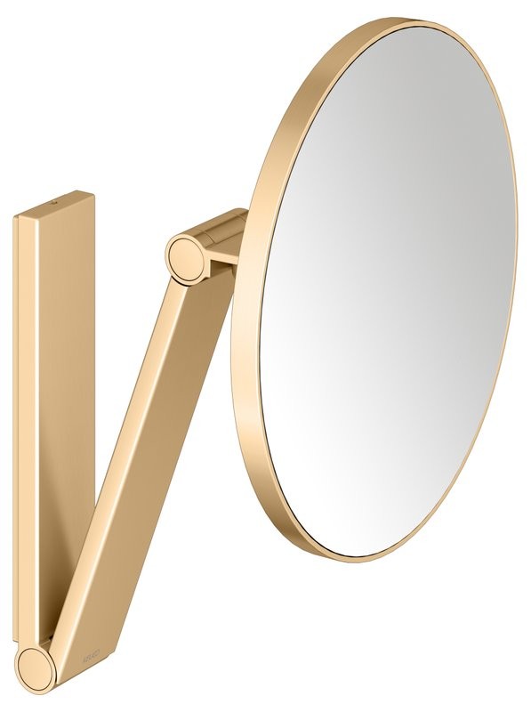 Косметическое зеркало Keuco iLook Move 17612 настенное, с увеличением, шлифованная латунь