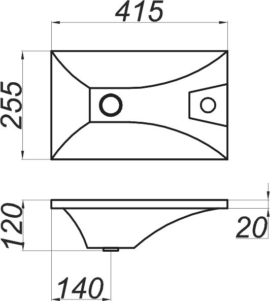 Тумба с раковиной Aqwella 5 stars Accent Accent 42 белая + донный клапан