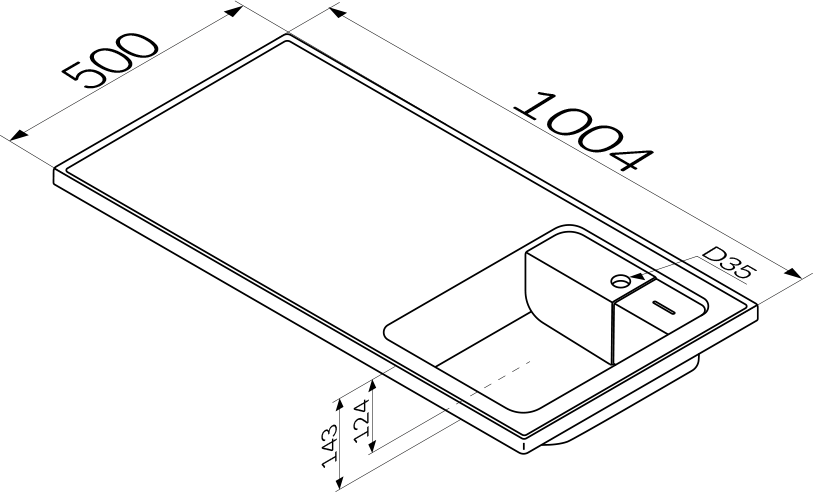 Тумба с раковиной AM.PM X-Joy 40 R под узкую стиральную машину