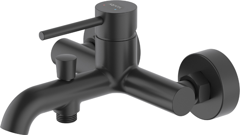 Смеситель для ванны с душем AQUATEK Европа AQ1340MB матовый черный