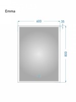 Зеркало Alavann Emma 60x80 с подсветкой Зеркало Alavann Emma 60x80 с подсветкой