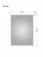 Зеркало Alavann Emma 60x80 с подсветкой Зеркало Alavann Emma 60x80 с подсветкой