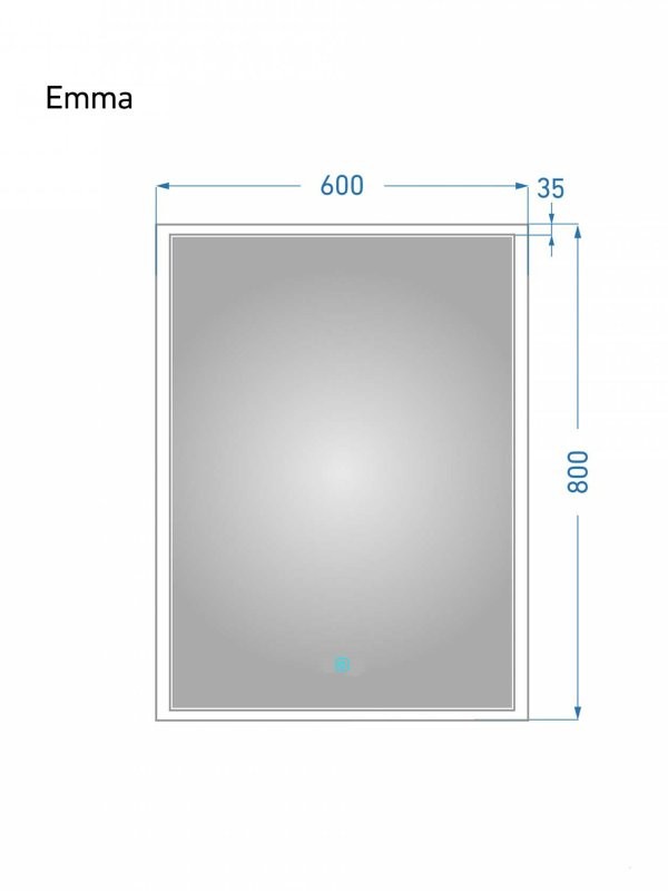 Зеркало Alavann Emma 60x80 с подсветкой