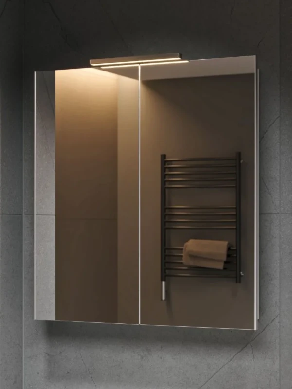 Зеркало-шкаф Alavann Cosmetic трюмо 75x80 с приближением, глянцевый белый