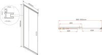 Душевой уголок Vincea Garda VSS-1G9010CGB 100x90 см, профиль чёрный, стекло тонированное