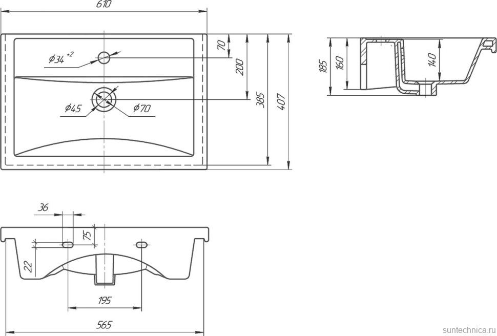 Мебель для ванной комнаты Vigo Plaza 60 2 дверцы