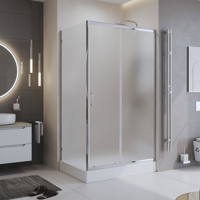 Душевой уголок BelBagno Uno 195 AH 1 100/80 P Cr профиль хром, стекло punto