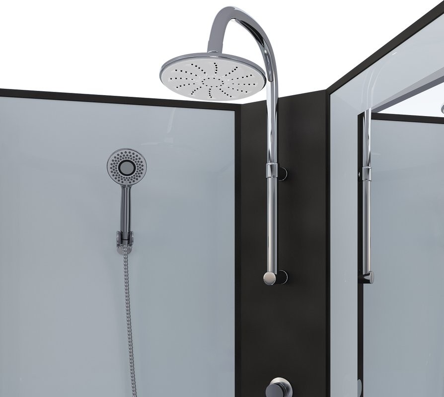 Душевая кабина Niagara Classic NG-6702-14BKTG 100x100 см, без крыши, с гидромассажем и тропическим душем