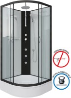 Душевая кабина Niagara Classic NG-6702-14BKTG 100x100 см, без крыши, с гидромассажем и тропическим душем