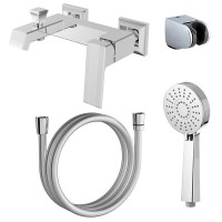 Смеситель для ванны и душа Azario EXQUISITE с ручным душем, хром (AZ-VSN238340C)