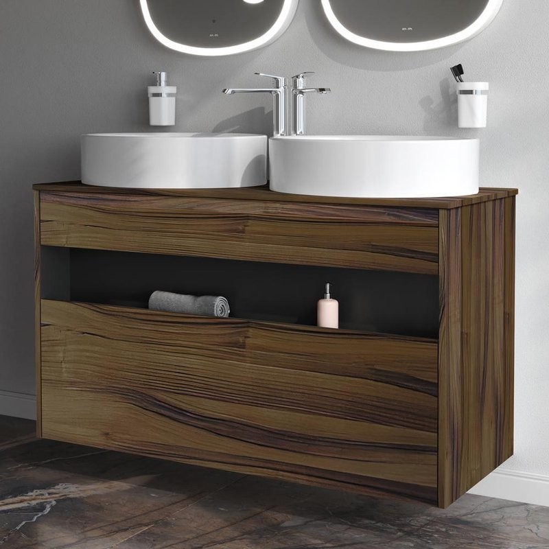 Мебель для ванной комнаты AM.PM Func 120 дуб крафт, со столешницей, раковина M8FWCC20550WG