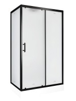 Душевая кабина Parly Bett 120х80 см, профиль матовый черный, стекло матовое