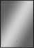 Зеркало DIWO Элиста 50 черное, с подсветкой светодиодной, прямоугольное, настенное, российское